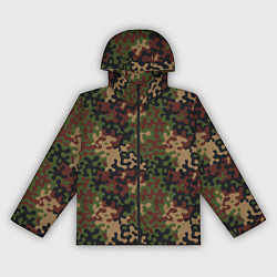 Ветровка с капюшоном женская Военный Камуфляж Military, цвет: 3D-черный