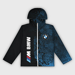 Ветровка с капюшоном женская BMW M Series Синий Гранж, цвет: 3D-белый