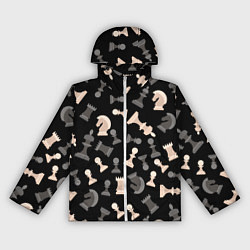 Женская ветровка Белые и черные шахматные фигуры