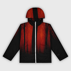 Ветровка с капюшоном женская Красный хоррор, цвет: 3D-белый