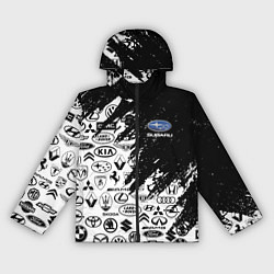 Женская ветровка Subaru - Паттерн логотипов авто