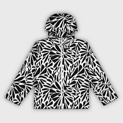 Женская ветровка Черно белый абстрактный узор