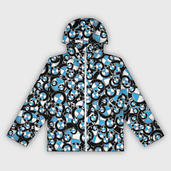 Ветровка с капюшоном женская BMW PATTERN LOGO, цвет: 3D-белый