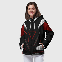 Ветровка с капюшоном женская Сайрекс Сyrex CS GO, цвет: 3D-черный — фото 2