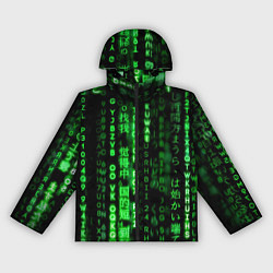Женская ветровка ЗЕЛЁНЫЙ НЕОН НА ЧЁРНОМ