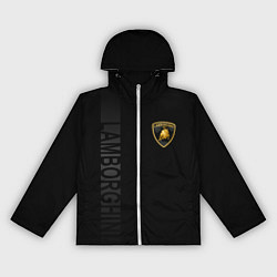Ветровка с капюшоном женская Lamborghini боковая полоса, цвет: 3D-белый