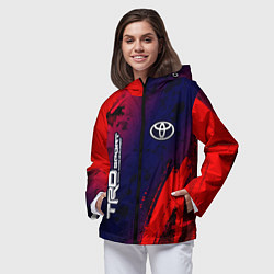 Ветровка с капюшоном женская ТОЙОТА TRD SPORT - Краска, цвет: 3D-черный — фото 2