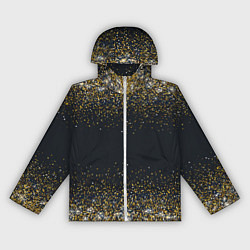 Женская ветровка Золотые блестки на темном фоне Сияющий глиттер, бл