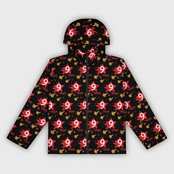 Ветровка с капюшоном женская 9 МАЯ ДЕНЬ ПОБЕДЫ, цвет: 3D-черный