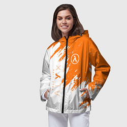 Ветровка с капюшоном женская Half-life texture, цвет: 3D-черный — фото 2