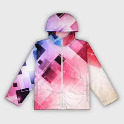 Женская ветровка Розово-голубая абстрактная геометрия