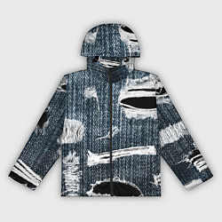 Ветровка с капюшоном женская Джинсовое рваньё Fashion trend, цвет: 3D-черный