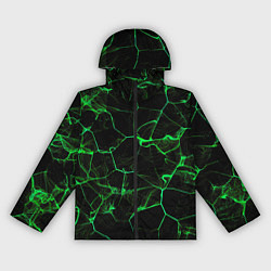 Женская ветровка Абстракция - Черно-зеленый фон - дым