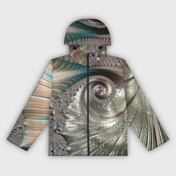 Женская ветровка Fractal pattern Spiral Серебристый фрактал спираль