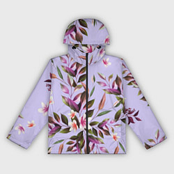 Ветровка с капюшоном женская Цветы Вересковый Сад, цвет: 3D-черный