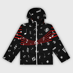 Женская ветровка Нотные Знаки с Нотным Станом