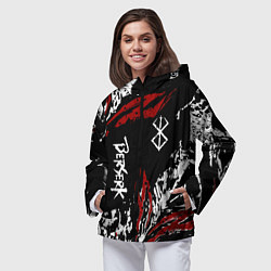 Ветровка с капюшоном женская BERSERK BLACK MASK - БЕРСЕРК ЧЁРНАЯ МАСКА, цвет: 3D-черный — фото 2