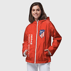 Ветровка с капюшоном женская АТЛЕТИКО Atletico Madrid Sport Гранж, цвет: 3D-белый — фото 2