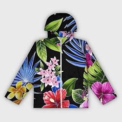 Ветровка с капюшоном женская Floral vanguard composition Летняя ночь Fashion tr, цвет: 3D-белый