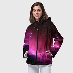 Ветровка с капюшоном женская Night Nebula, цвет: 3D-черный — фото 2