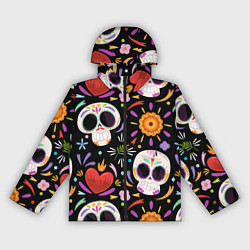 Женская ветровка Веселые черепа в цветах