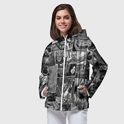 Ветровка с капюшоном женская Mass effect comix, цвет: 3D-белый — фото 2