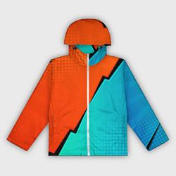 Ветровка с капюшоном женская Геометрическая композиция Fashion trend, цвет: 3D-белый