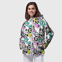 Ветровка с капюшоном женская Sport and fitness, цвет: 3D-белый — фото 2