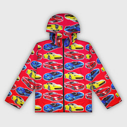 Ветровка с капюшоном женская Спортивные машины, цвет: 3D-черный