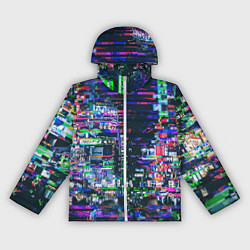 Женская ветровка Ночной город - glitch