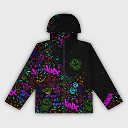 Женская ветровка League Of Legends неон - Arcane logo