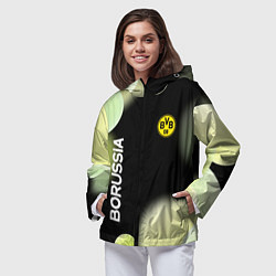 Ветровка с капюшоном женская Боруссия Абстракция, цвет: 3D-черный — фото 2