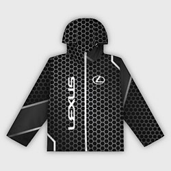 Ветровка с капюшоном женская Lexus соты карбон, цвет: 3D-белый