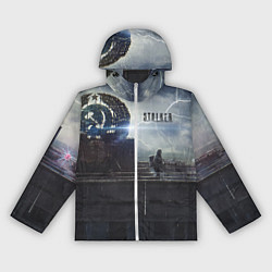 Ветровка с капюшоном женская STALKER Герб СССР В Припяти, цвет: 3D-белый