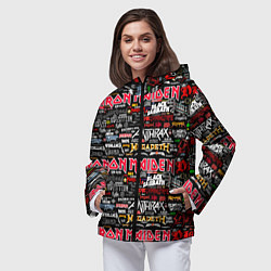 Ветровка с капюшоном женская Popular music artists of rock bands, цвет: 3D-черный — фото 2