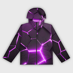 Женская ветровка Фиолетовые неоновые геометрические плиты
