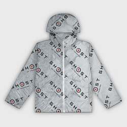 Ветровка с капюшоном женская Призрак Цусимы узор, цвет: 3D-белый