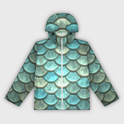 Ветровка с капюшоном женская Рыбья чешуя, цвет: 3D-белый
