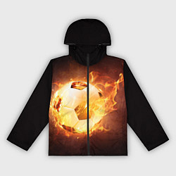 Женская ветровка Футбольный мяч огонь