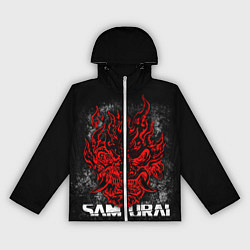 Ветровка с капюшоном женская Samurai - Red logo - Cyberpunk 2077, цвет: 3D-белый