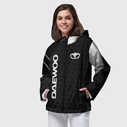 Ветровка с капюшоном женская Daewoo Карбон, цвет: 3D-черный — фото 2