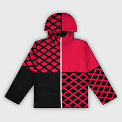 Женская ветровка Черно-красный геометрический узор