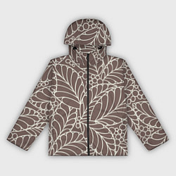 Женская ветровка Кофеиновый паттерн из листьев