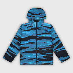 Ветровка с капюшоном женская Волны Камуфляж, цвет: 3D-черный
