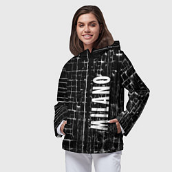 Ветровка с капюшоном женская Milano - autumn - winter 2025, цвет: 3D-черный — фото 2