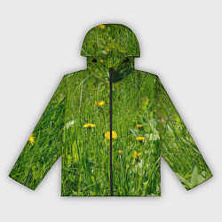 Ветровка с капюшоном женская Солнечные одуванчики, цвет: 3D-черный