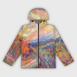 Женская ветровка Осенний пейзаж акварель