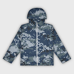 Ветровка с капюшоном женская Камуфляж Росгвардия цифра, цвет: 3D-белый