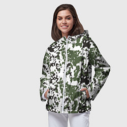 Ветровка с капюшоном женская Камуфляж M-84 Snow, цвет: 3D-белый — фото 2