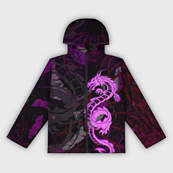 Женская ветровка Неоновый дракон purple dragon